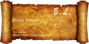 Buzi Leon névjegykártya